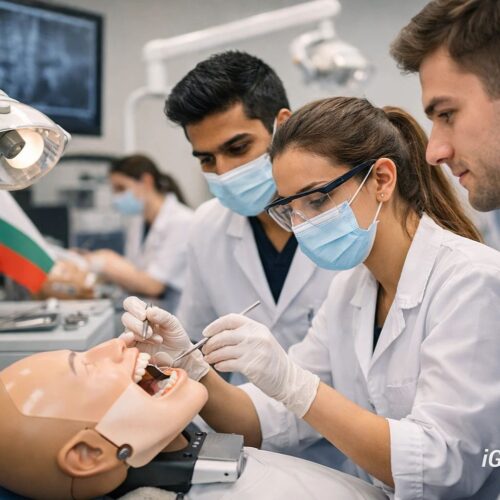 igeneration-dentistry-bulgaria-featured-image Dental students practicing clinical training at a Bulgarian university dentistry program during hands-on education session