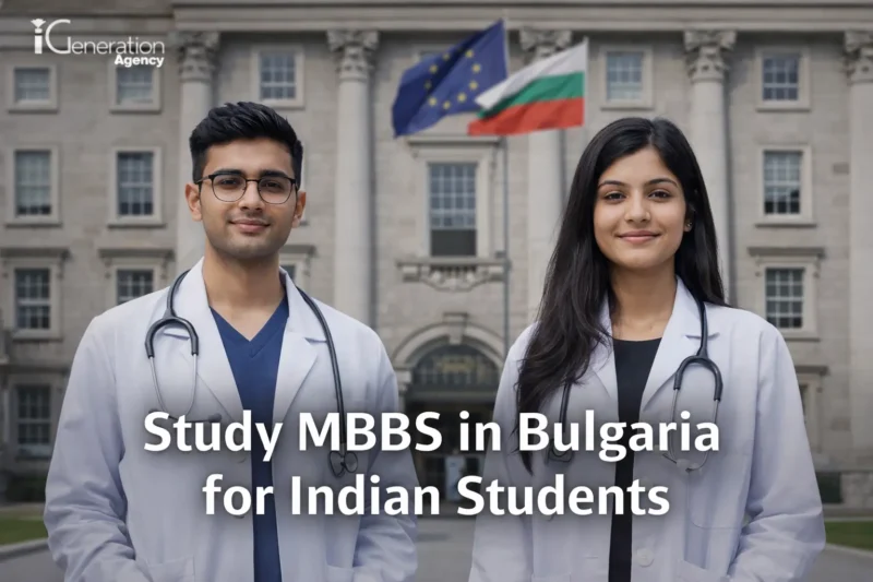 Indian medical students studying MBBS in Bulgaria at European medical university campus