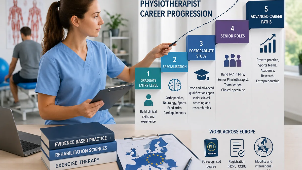 Physiotherapist reviews public healthcare salary scales and career progression options across Europe.