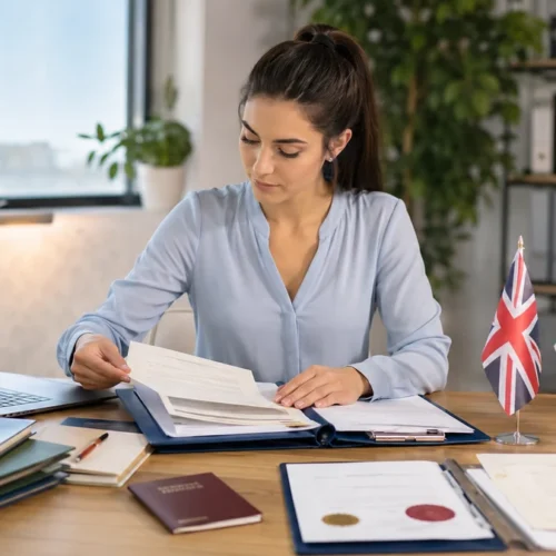 physiotherapy-degree-recognition-hcpc-coru-featured Physiotherapy graduate preparing qualification documents for HCPC registration in the UK and CORU recognition in Ireland.