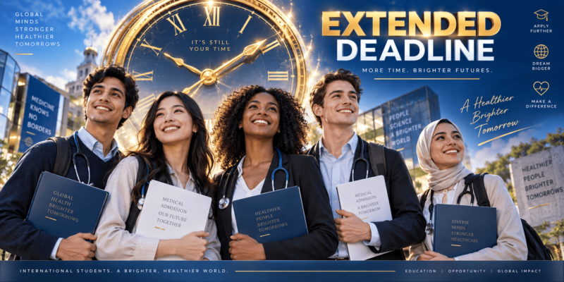 Sofia medical University extended deadline for International students application. New test date for Sofia medical university Bulgaria.
