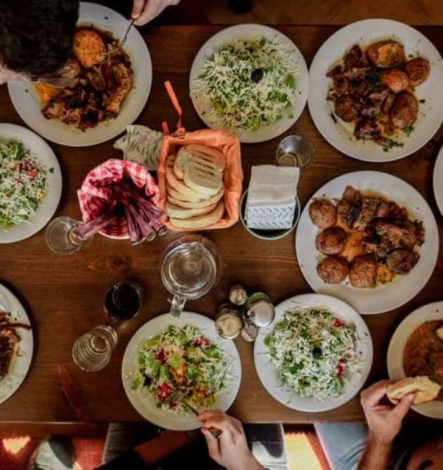 Students sharing a meal while studying in Bulgaria